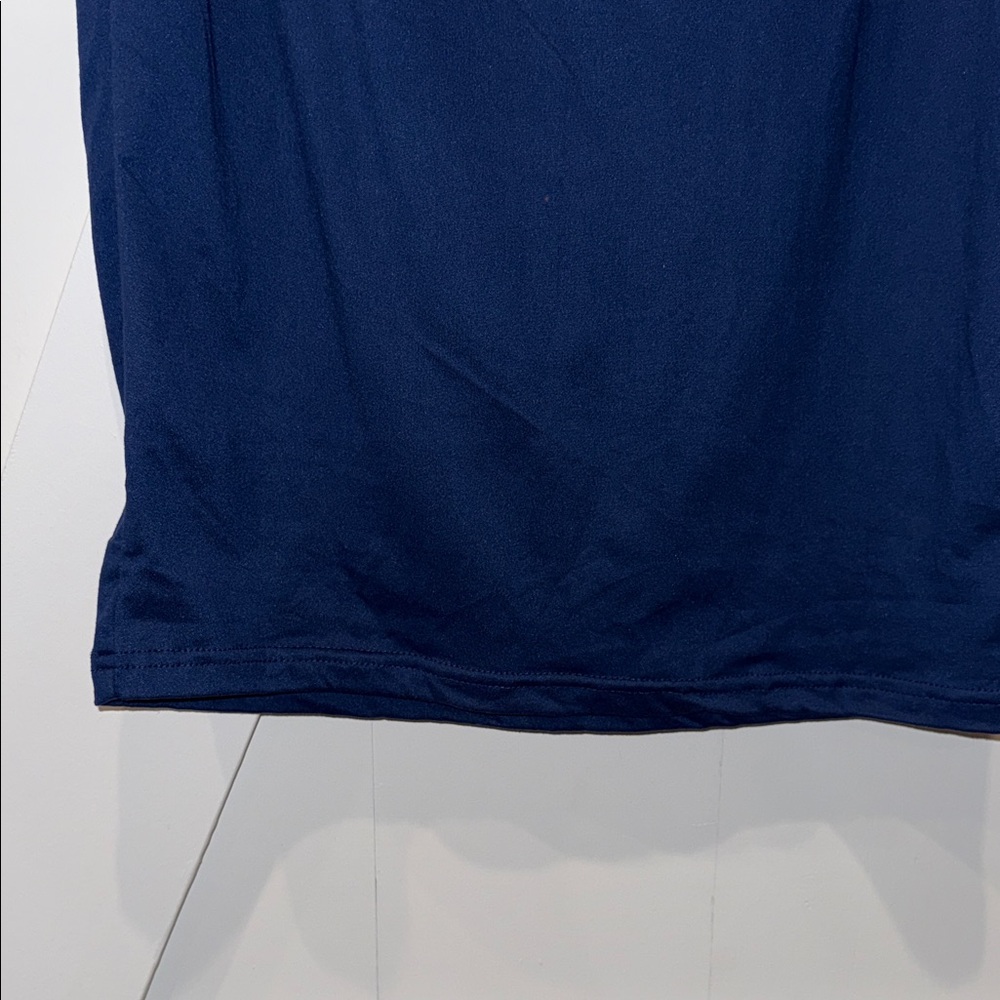 Elegant Navy Blue Sleeveless Dress - Picture 6 of 7